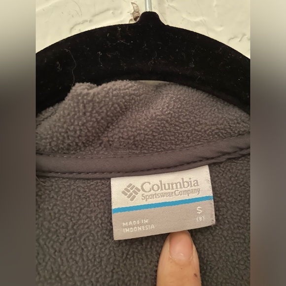 Columbia Boy's Full Zip Hoodie Fleece Jacket -
Cypress Heather /Shark. S(8). EUC - Picture 2 of 5